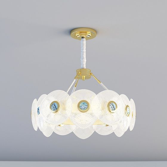 Stunning Low-Poly Chandelier 3D Model for Contemporary Spaces