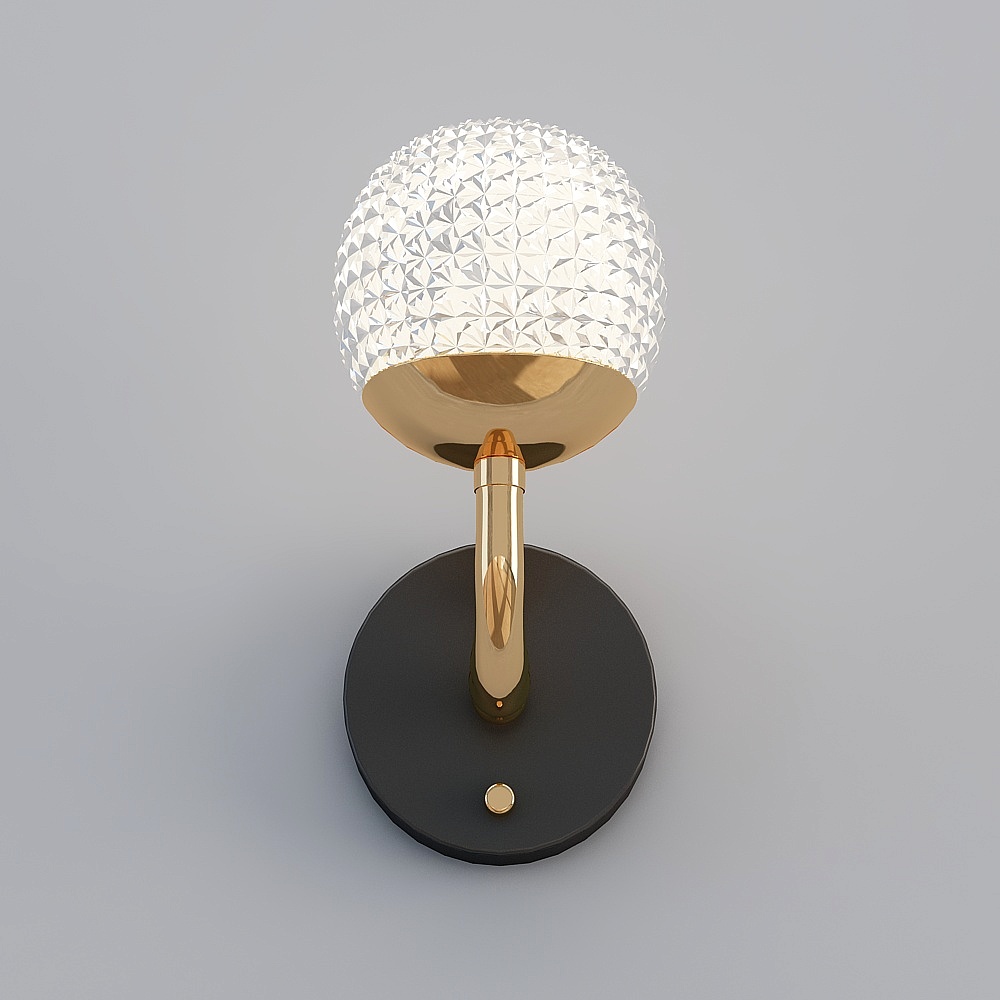 Elegant Geometric Wall Light 3D model
