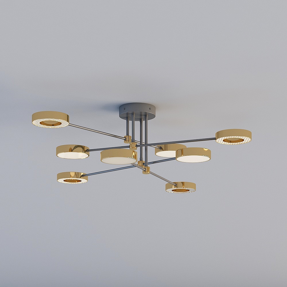 Luxurious Low-Poly Ceiling Lamp 3D model