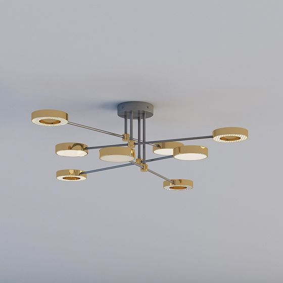 Luxurious Low-Poly Ceiling Lamp 3D model