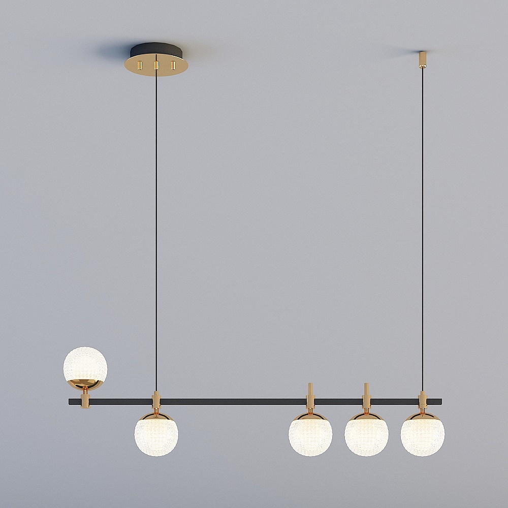 Elegant Low-Poly Chandelier 3D Model