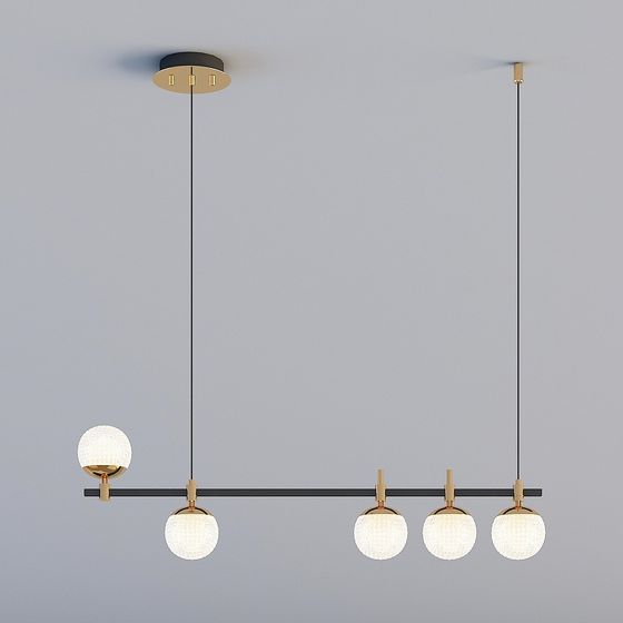 Elegant Low-Poly Chandelier 3D Model