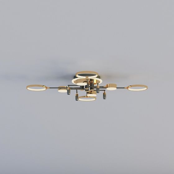 Sleek Modern Ceiling Light Fixture 3D model