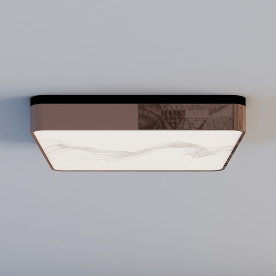 Modern Rectangular Ceiling Light 3D model