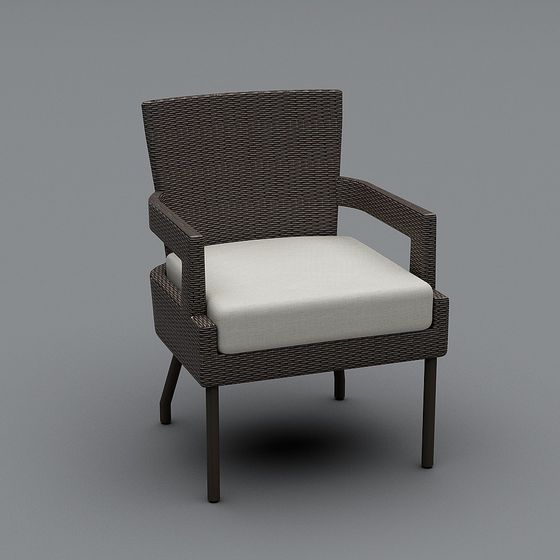 Urban Retreat 3D model - Stylish Rattan Chair