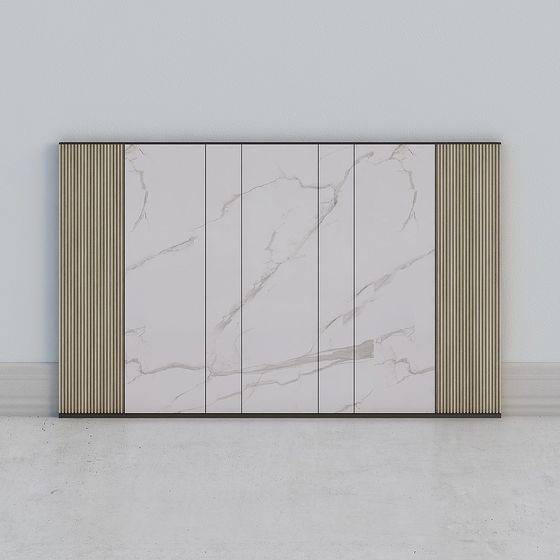 Stylish Low-Polygon Marble Screen 3D model