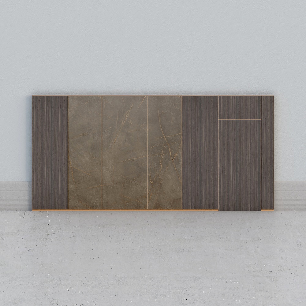 Minimalist style background wall wood panel wall