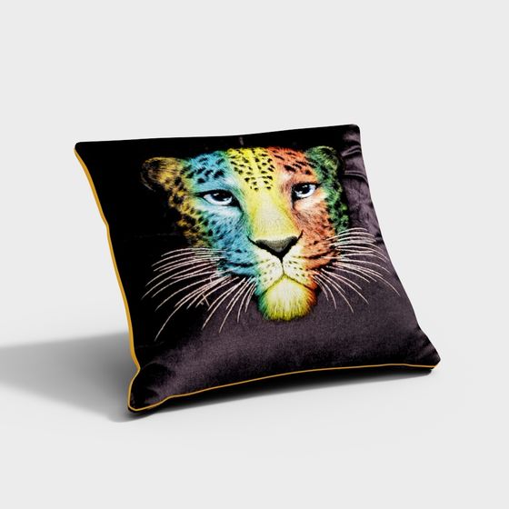 Vibrant Low-Poly Pillow 3D Model