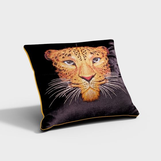 Leopard Shadow Pillow 3D Model