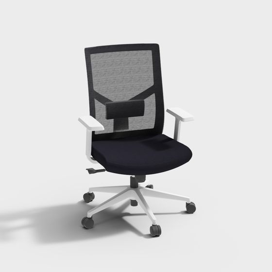 Stylish Black Office Chair 3D model for Modern Workspaces