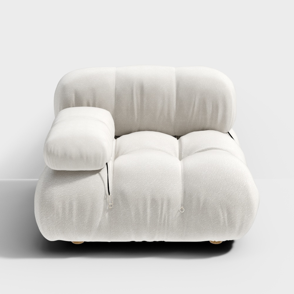 Unique Low-Poly Sofa 3D Model – Modern Plush Design