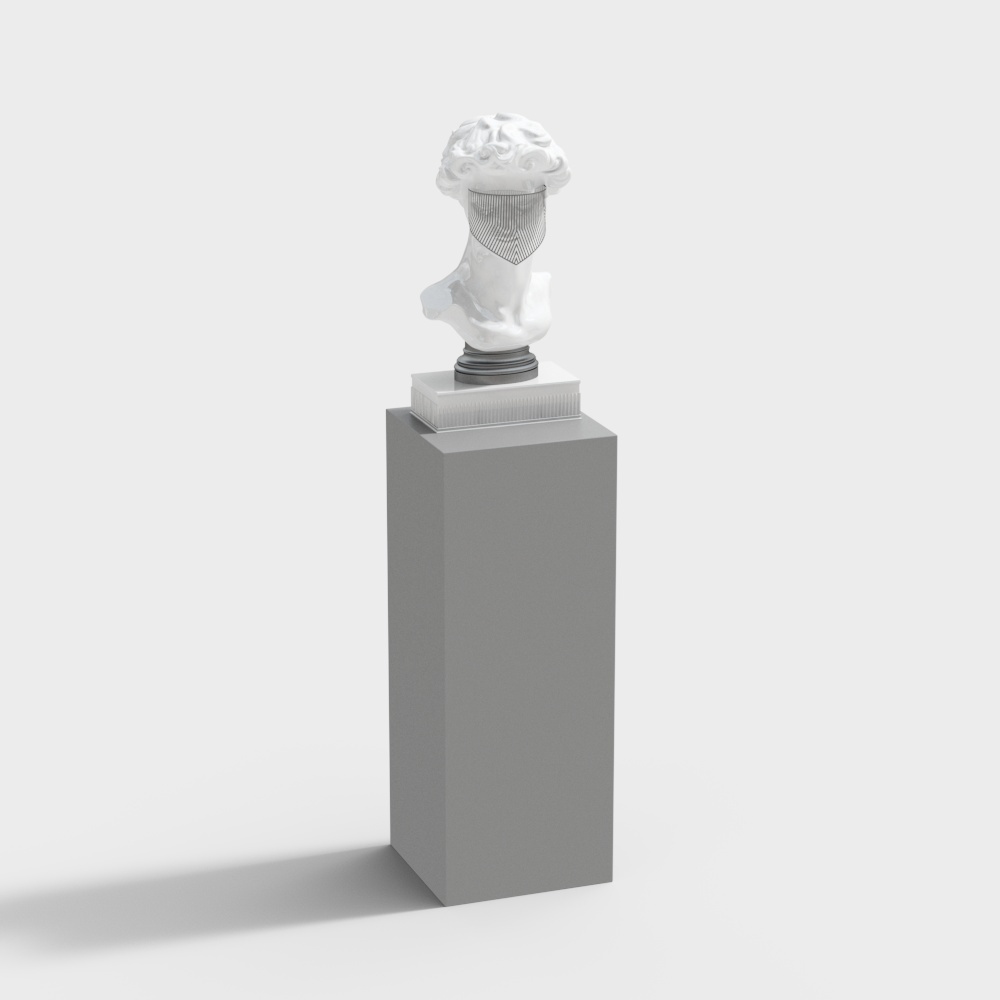Classical Statue Low-Poly 3D Model