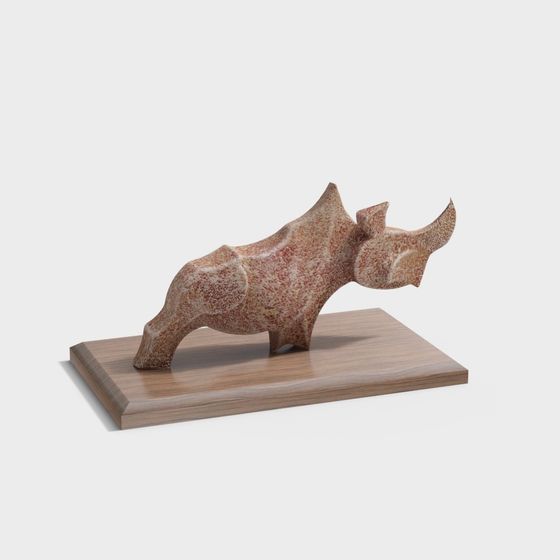 Rock Rhino 3D model for Creative Projects