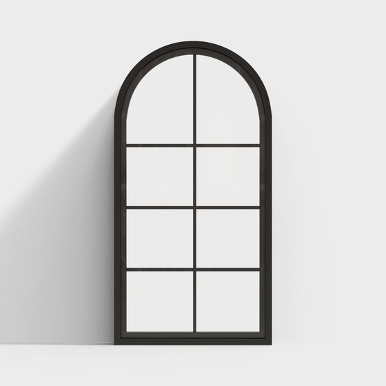 Elegant Arched Window 3D model