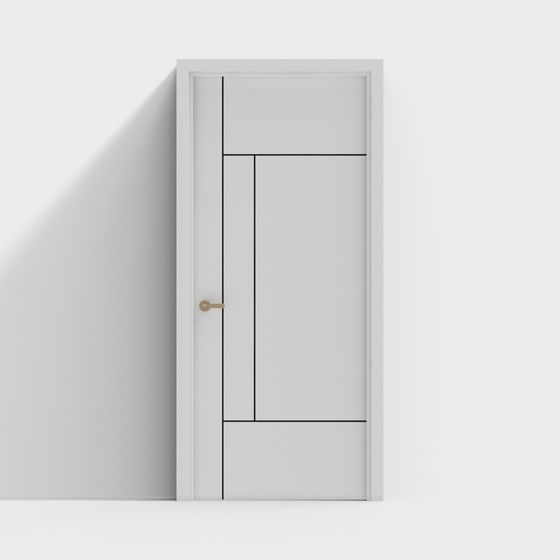 Line Door 3D model - Minimalist Design