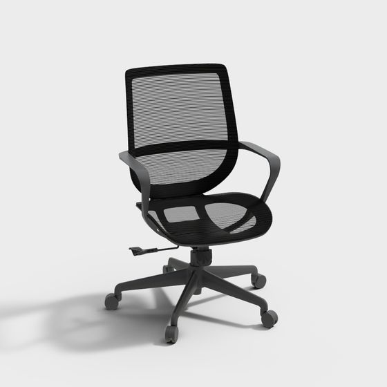 Modern Low-Poly Office Chair 3D model