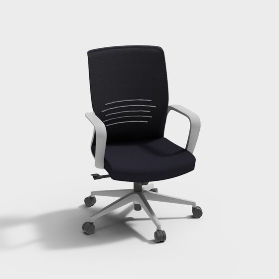 Elegant Low-Poly Office Chair 3D Model