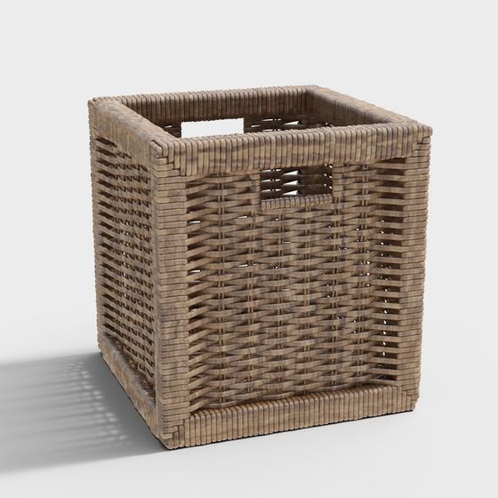 Low Poly Woven Basket 3D model