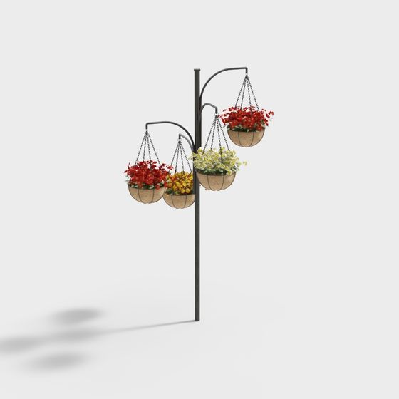 Cool Carrey - Combinazione di Cestino e Appendino per Fiori in Ferro Europeo 13674