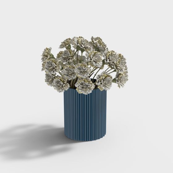 Floral Harmony 3D model - Elegant Vase and Flowers