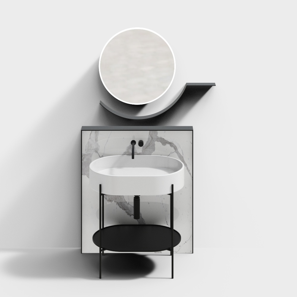 Nordic bathroom Cabinet