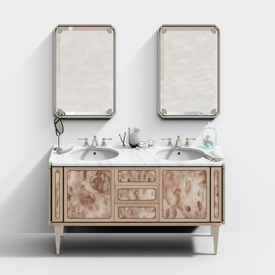 Elegant Double Basin 3D Model for Modern Interiors
