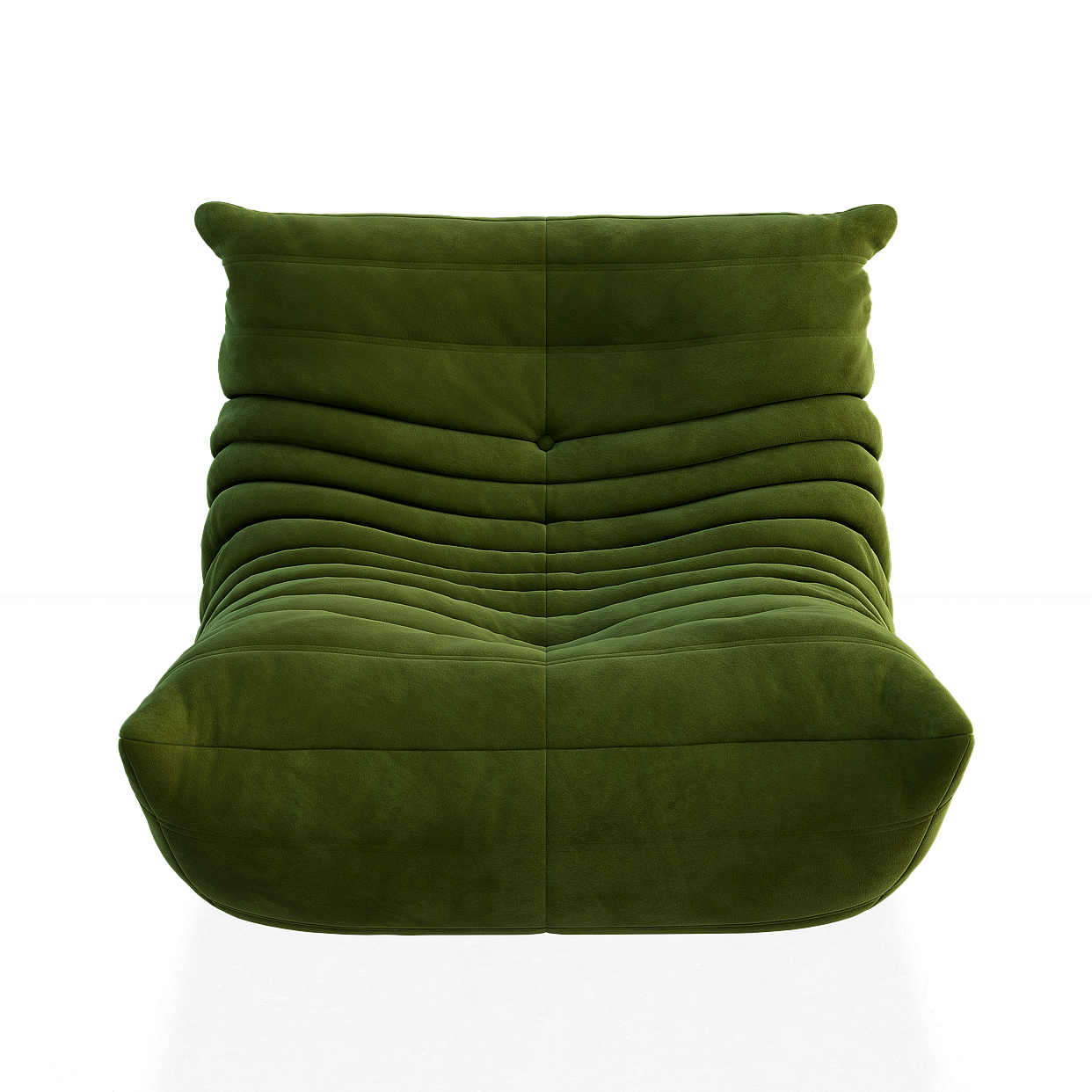 Stylish Low-Polygon Armchair 3D Model – Velvet Texture