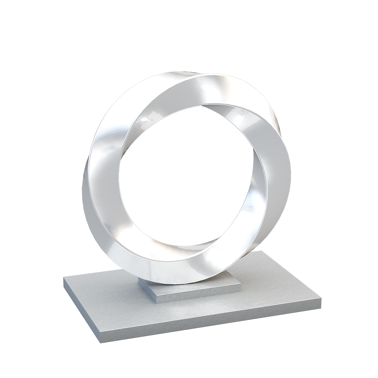Twisted Ring 3D Model – Metallic Spiral Design