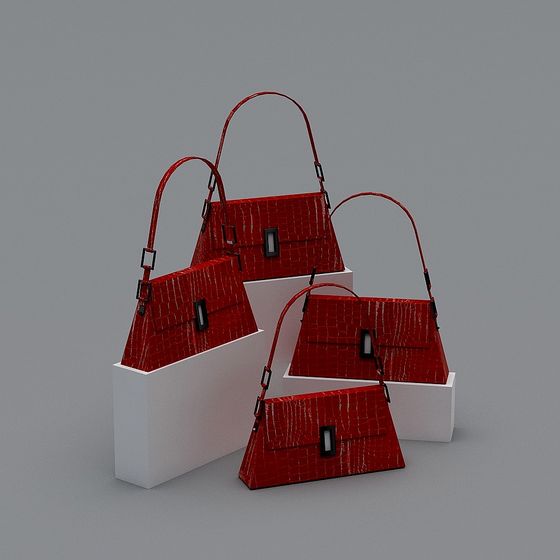 Stylish Low-Polygon Handbag 3D model