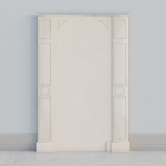 Elegant Low-Polygon Door Frame 3D Model