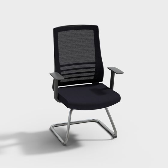 Modern Low-Poly Office Chair 3D model