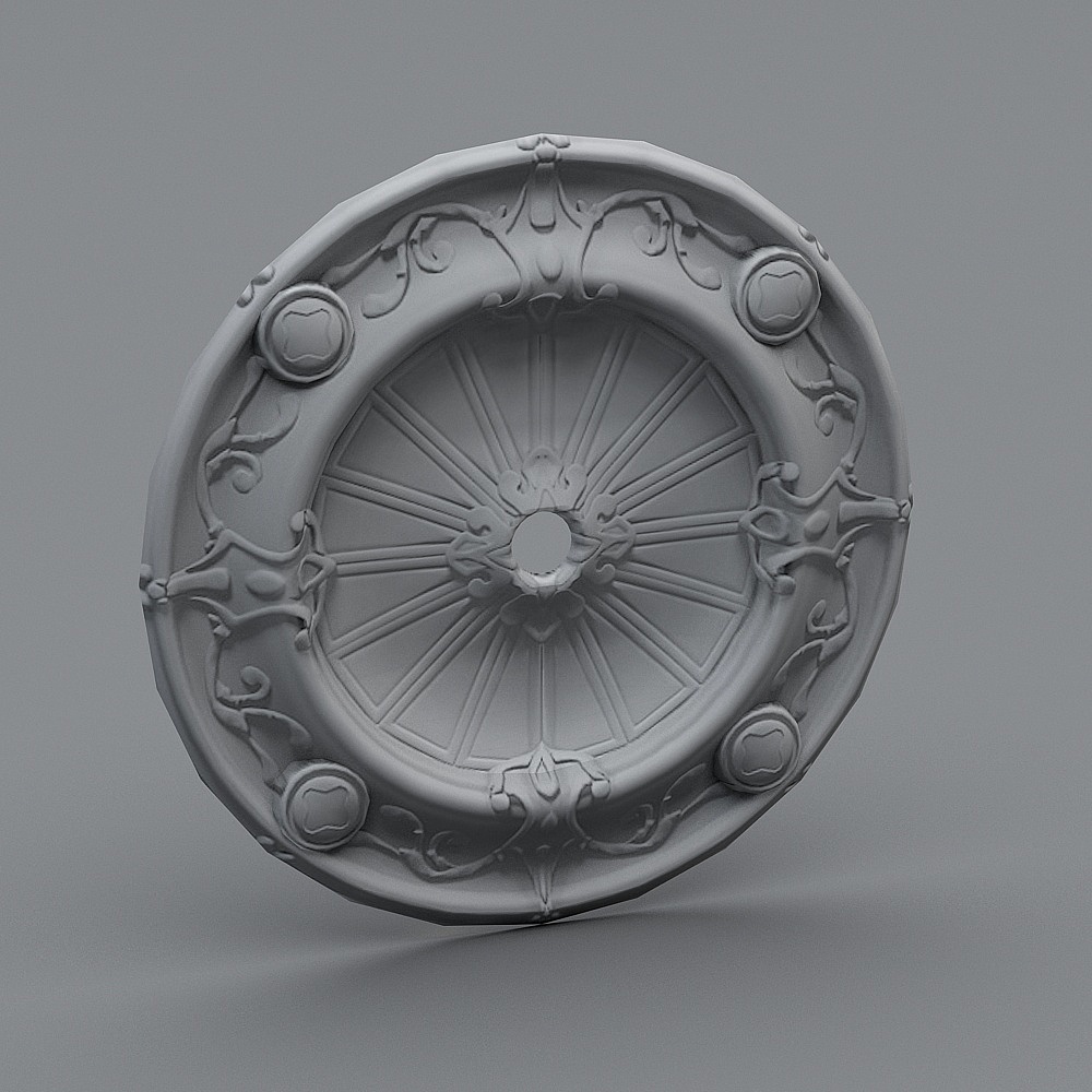 Art Nouveau Ceiling Medallion 3D model