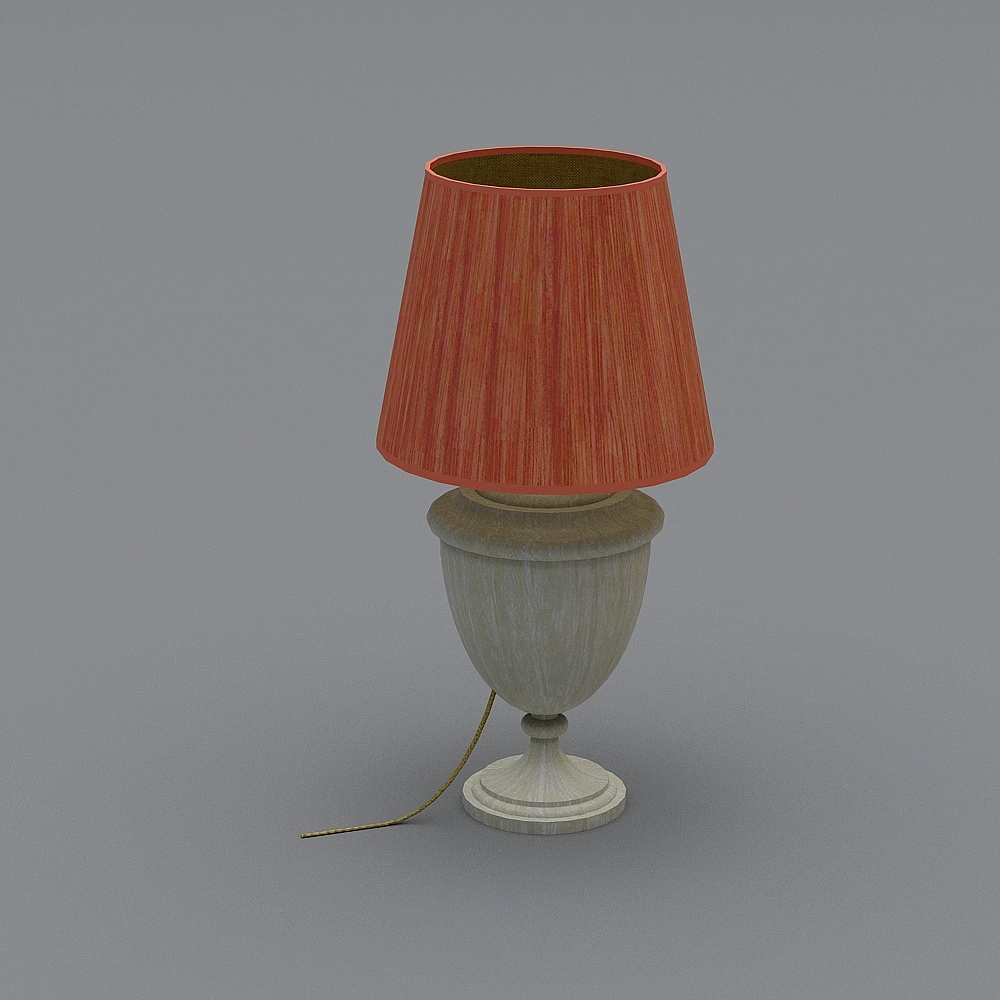 Lamp+-+Baluster+base+pleated+shade