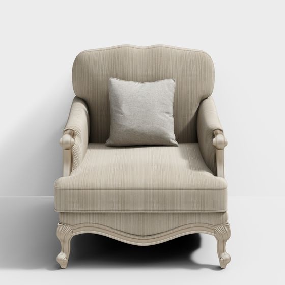 Vintage Single Sofa 3D model