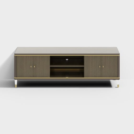 Elegant TV Cabinet 3D model for Modern Interiors