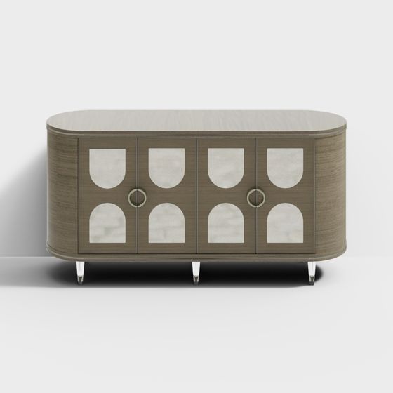 Sleek Storage Cabinet 3D model