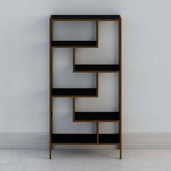 Modern Geometric Bookshelf 3D model