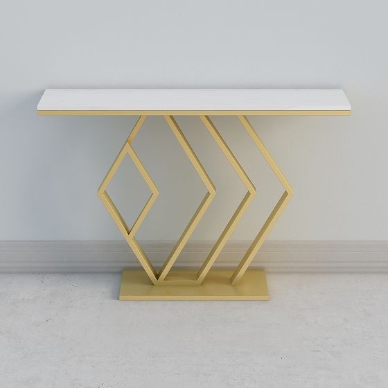 Stylish Diamond Metal Table 3D model for Modern Spaces
