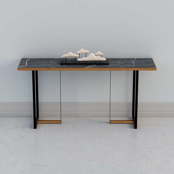 Minimalist Marble Top Table 3D model