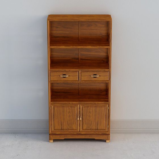 Vintage Bookshelf 3D model for Modern Homes