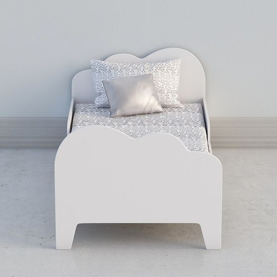 Modern Minimalist 3D Bed Frame Model