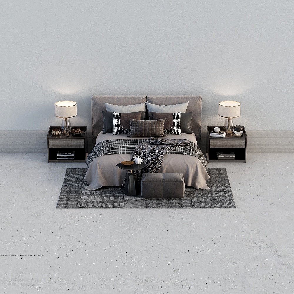 king bed with bedside