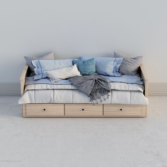 Modern Minimalist Sofa Bed 3D Model