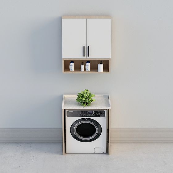 Minimalist Laundry Room 3D Model