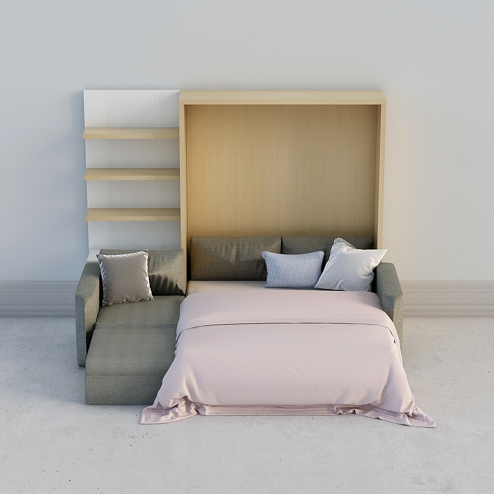 The corner sofa bed opens