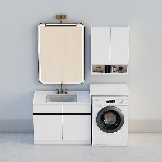 Urban Laundry Room 3D model - Modern Minimalist Design