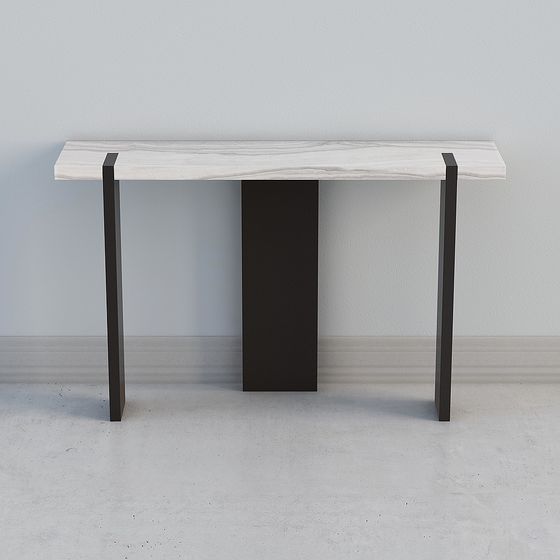 Streamlined Marble Table 3D model