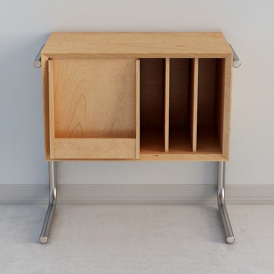 Nordic Japanese Side Cabinet - Earth Colored Design