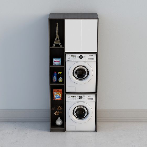 Multifunctional Laundry Cabinet 3D model