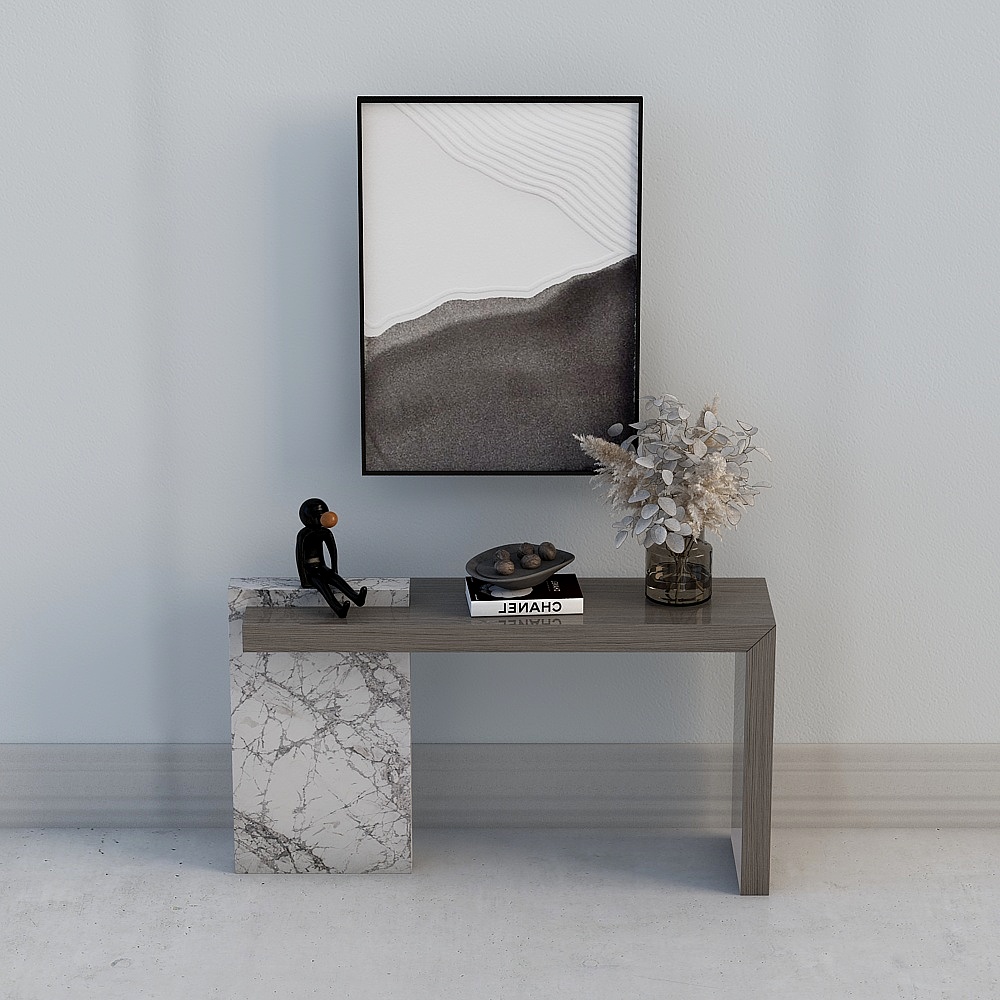 Modern entrance cabinet combination-end view desk with decoration combination